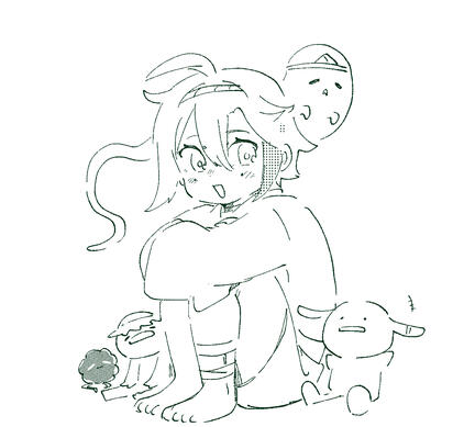 Young Heizou with his friends