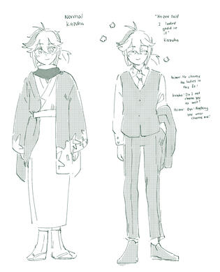 Kitsune Kazuha concept design (human form)